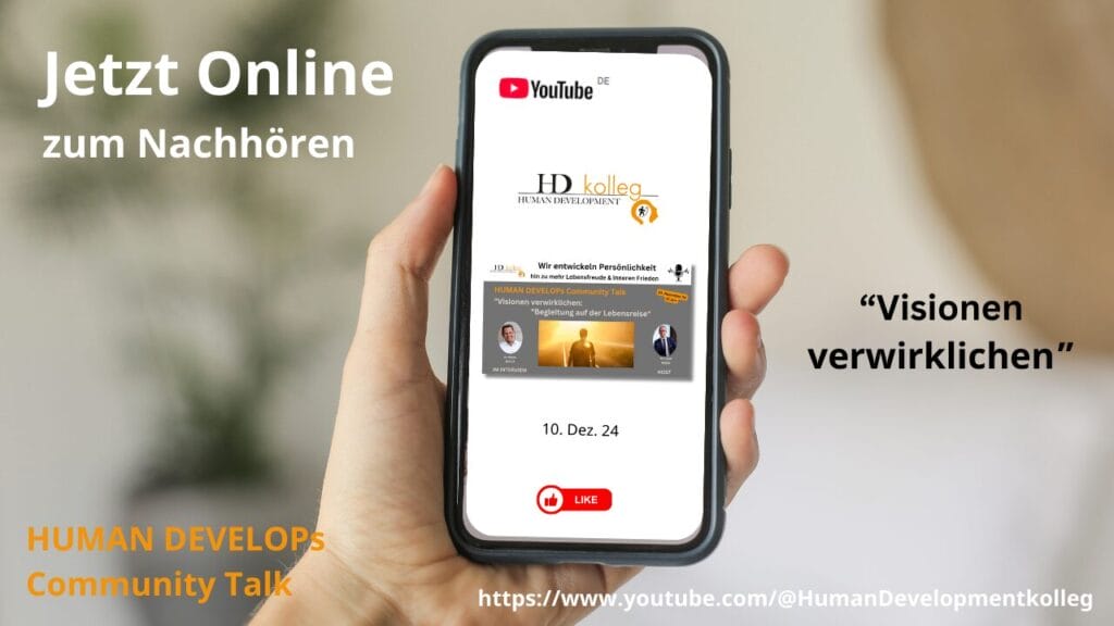 Community Talk 2 Talk 10.12.24 Visionen verwirklichen YouTube Human Development kolleg